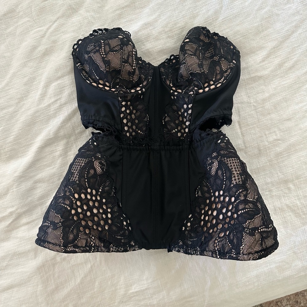 Victoria's Secret Black Lace Bustier Shapewear